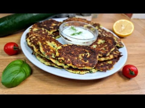 Zucchini Fritters In A Pan